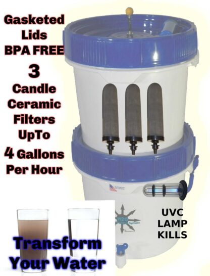 Gravity Well Ultra Water Filter with UV Sterilization